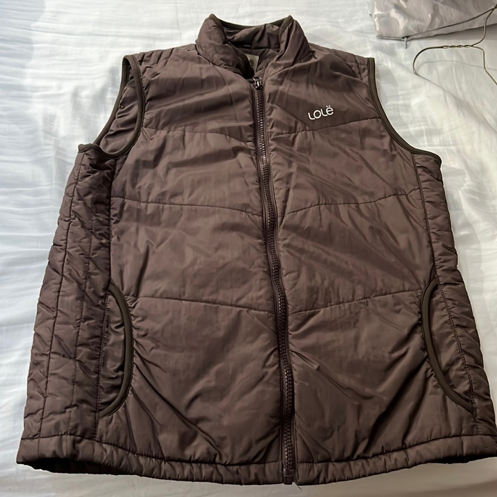 LOLE Brown Puffer ZIP-Up Vest size:  10